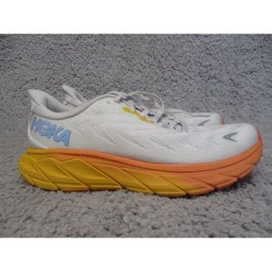 Hoka One One Arahi 6 Womens Size 7.5 White Orange Running Walking Shoes Sneakers